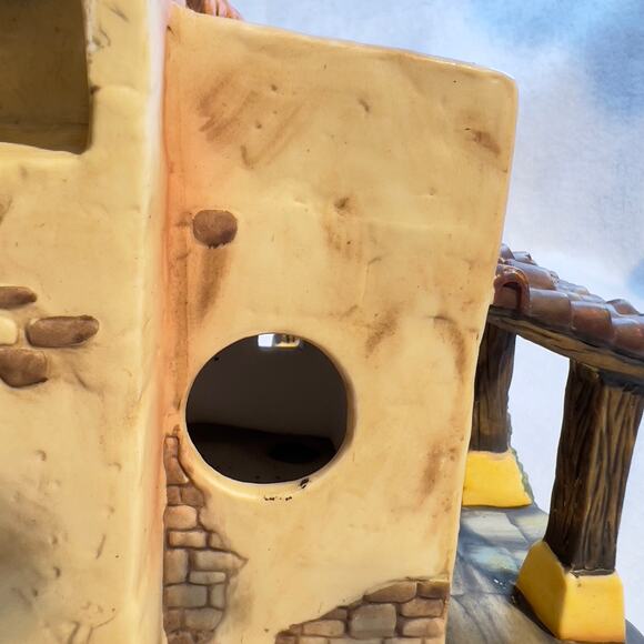 Grandeur Noel 2001 Bethlehem Villag 2 Story House O'Well Porcelain Light NOT Inc - Picture 8 of 14